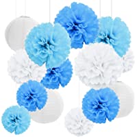 Sunshine smile Pompones de Papel-Papel para Colgar Bola Decoración-Pompones de Papel de Seda-Kit de Fiesta de Pompones…